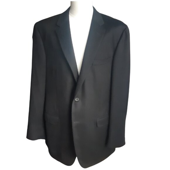 Samuelsohn SZ 46L Columbo 100% Cashmere Black Men's Gable Blazer Jacket - Picture 14 of 14
